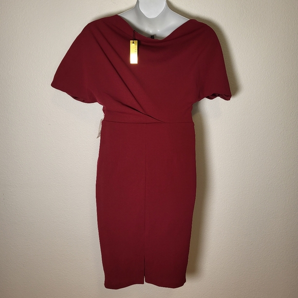 NWT Alexia Admor Olivia Draped One Shoulder Dress size Medium - Picture 2 of 9